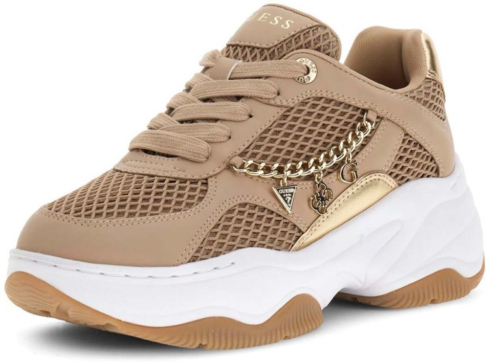 GUESS Nízke tenisky 'HARPAA'  farba ťavej srsti / zlatá