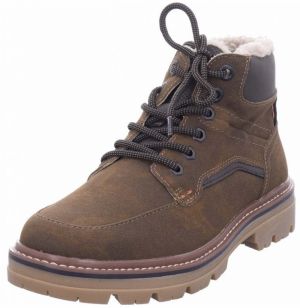 MARCO TOZZI Šnurovacie čižmy  hnedá / tmavohnedá