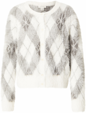 Calvin Klein Jeans Kardigán  tmavosivá / biela