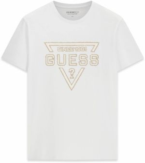 GUESS Tričko  svetložltá / biela