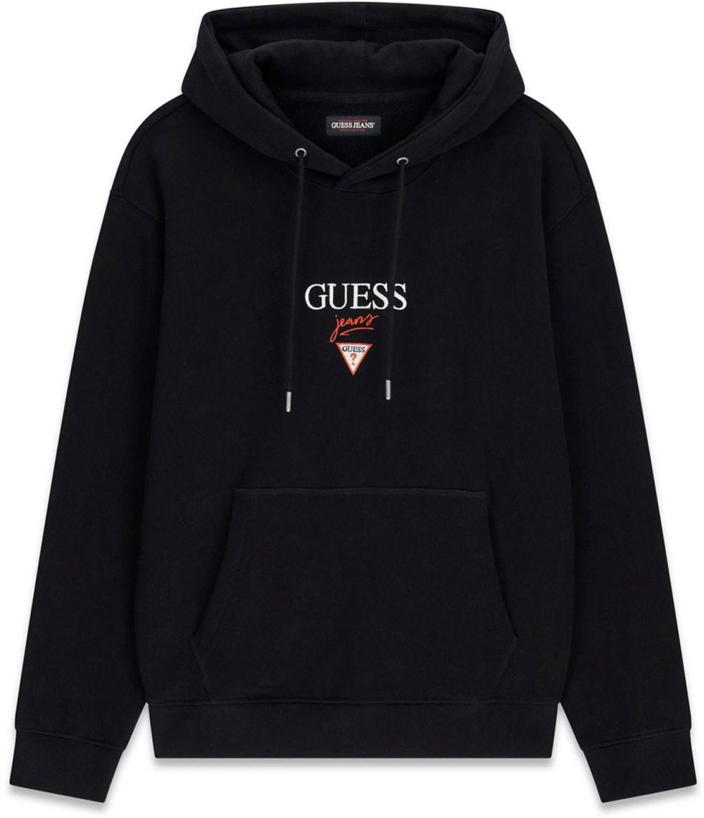 GUESS JEANS Mikina 'BAKER'  červená / čierna / biela