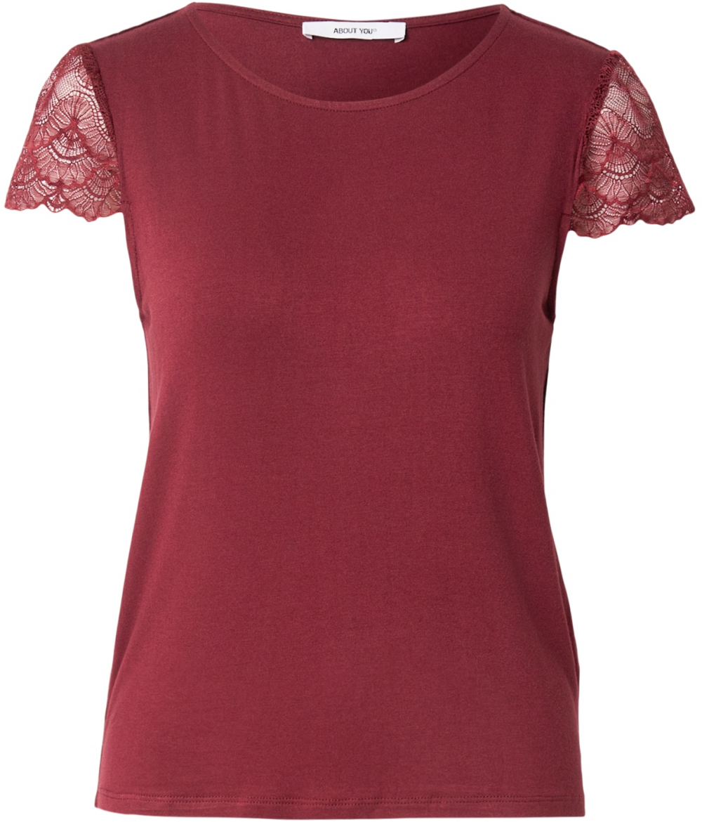 ABOUT YOU Tričko 'Vanessa'  bordová