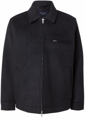 Abercrombie & Fitch Prechodná bunda  čierna melírovaná