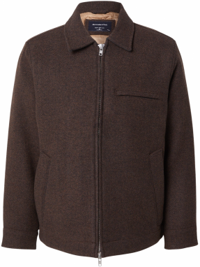 Abercrombie & Fitch Prechodná bunda  hnedá / čierna