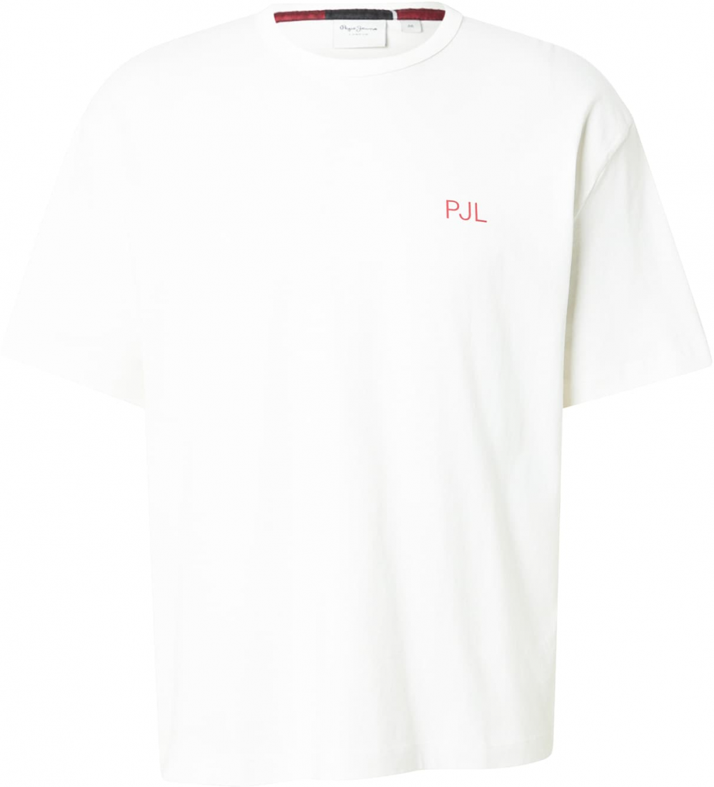 Pepe Jeans Tričko 'GARRET'  červená / šedobiela