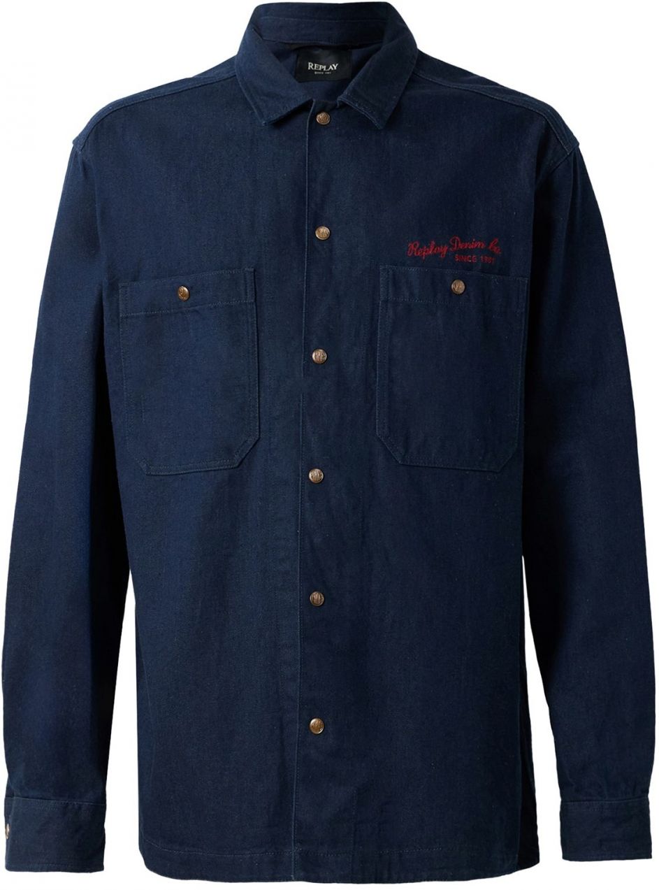 REPLAY Prechodná bunda  tmavomodrá