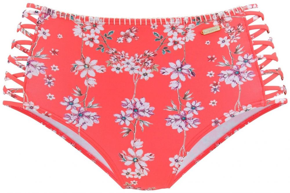 SUNSEEKER Bikinové nohavičky 'Ditsy'  petrolejová / orchideová / koralová / biela