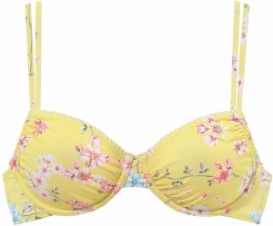 SUNSEEKER Bikinový top 'Ditsy'  azúrová / žltá / ružová / biela