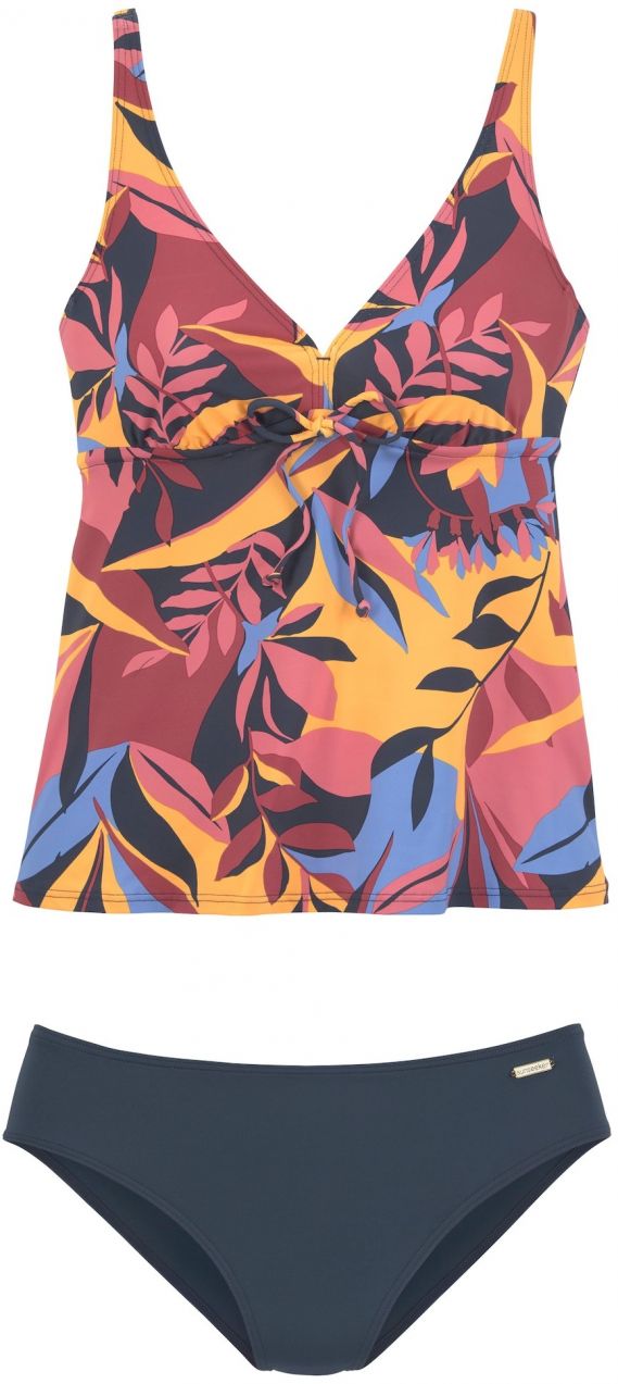 SUNSEEKER Tankiny  námornícka modrá / oranžová / malinová