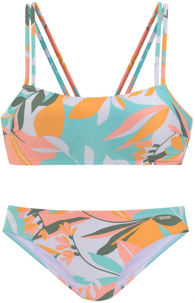 SUNSEEKER Bikiny  tyrkysová / jedľová / svetlooranžová / biela