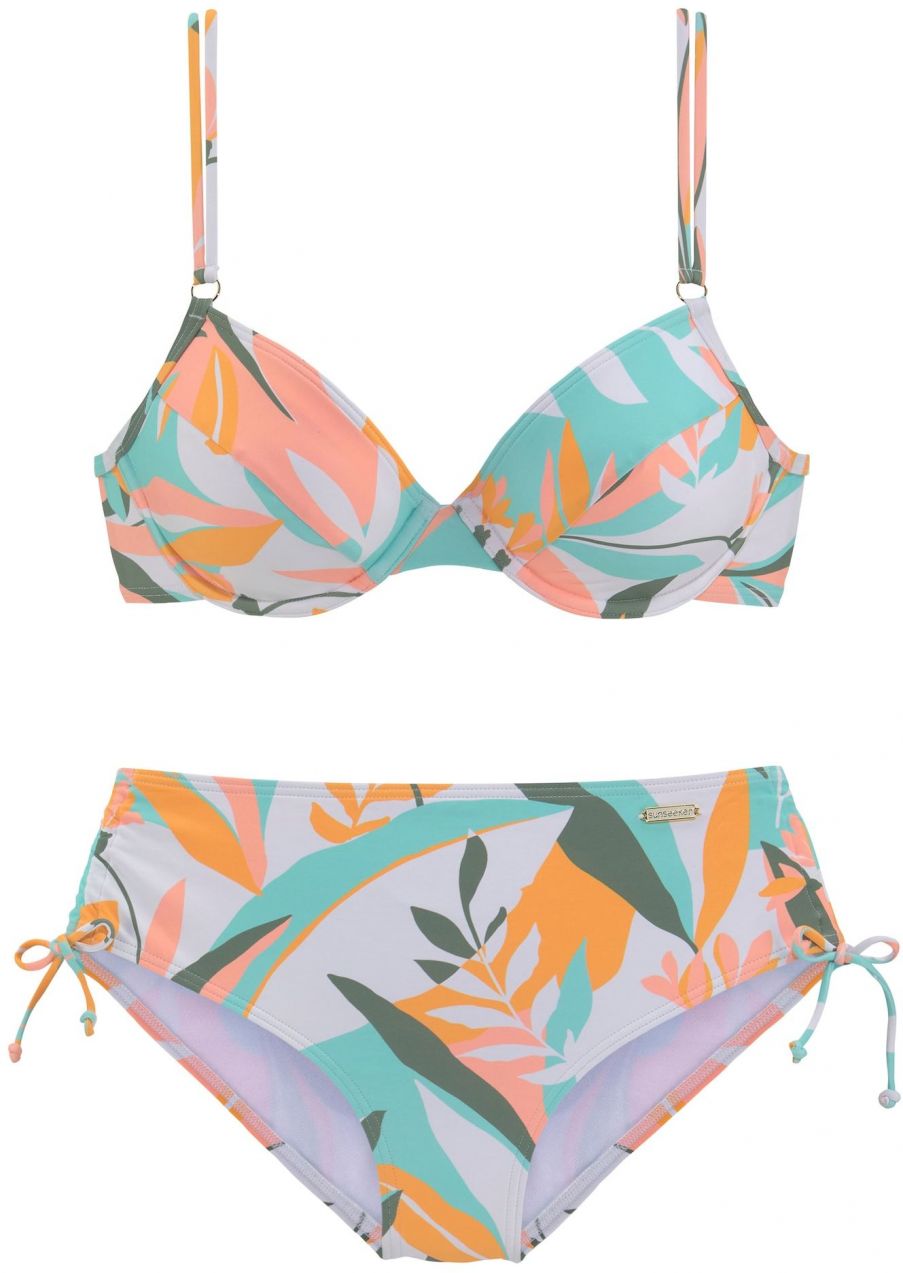 SUNSEEKER Bikiny  mätová / tmavozelená / pastelovo fialová / koralová