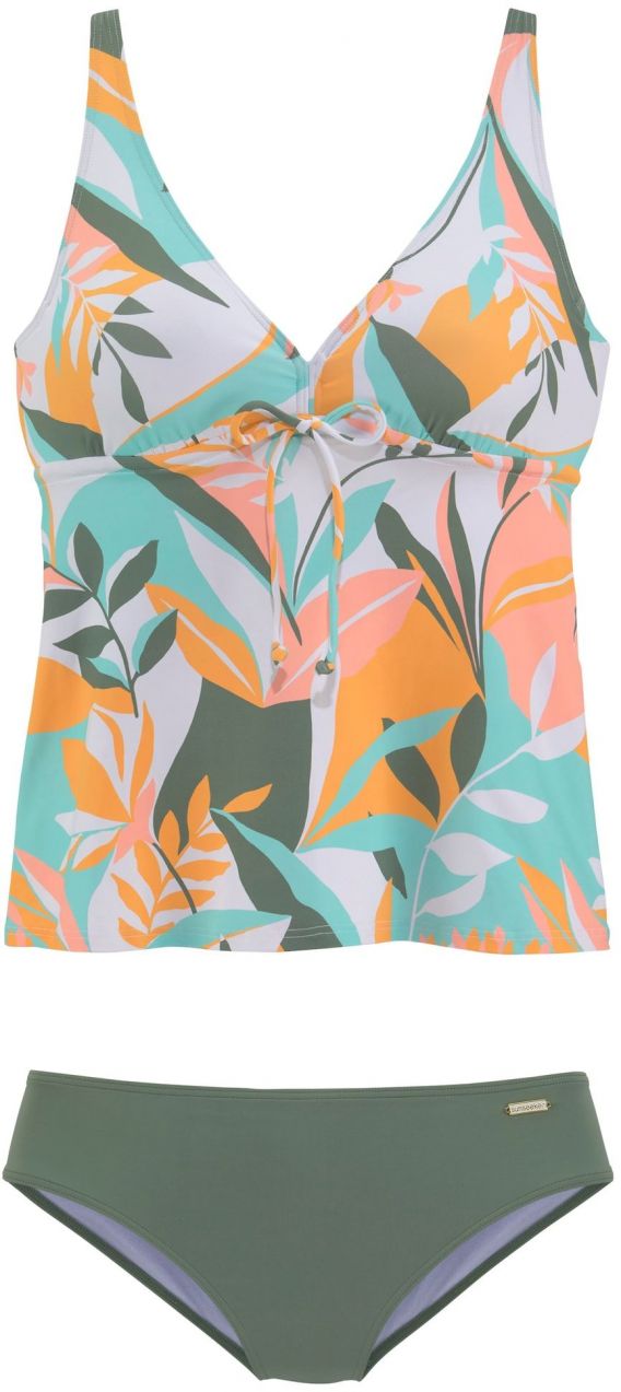 SUNSEEKER Tankiny  svetlosivá / kaki / mätová / lososová