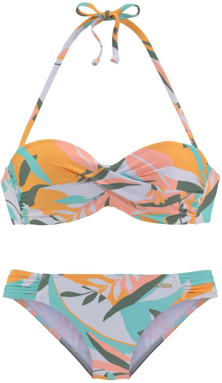 SUNSEEKER Bikiny  svetlomodrá / orgovánová / oranžová