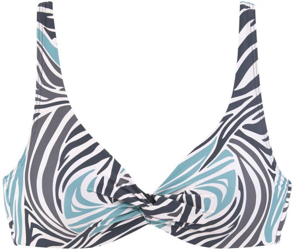 SUNSEEKER Bikinový top  námornícka modrá / tyrkysová / biela