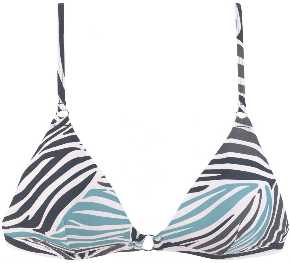 SUNSEEKER Bikinový top  svetlomodrá / čierna / biela