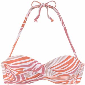 SUNSEEKER Bikinový top  telová / oranžová / staroružová / biela