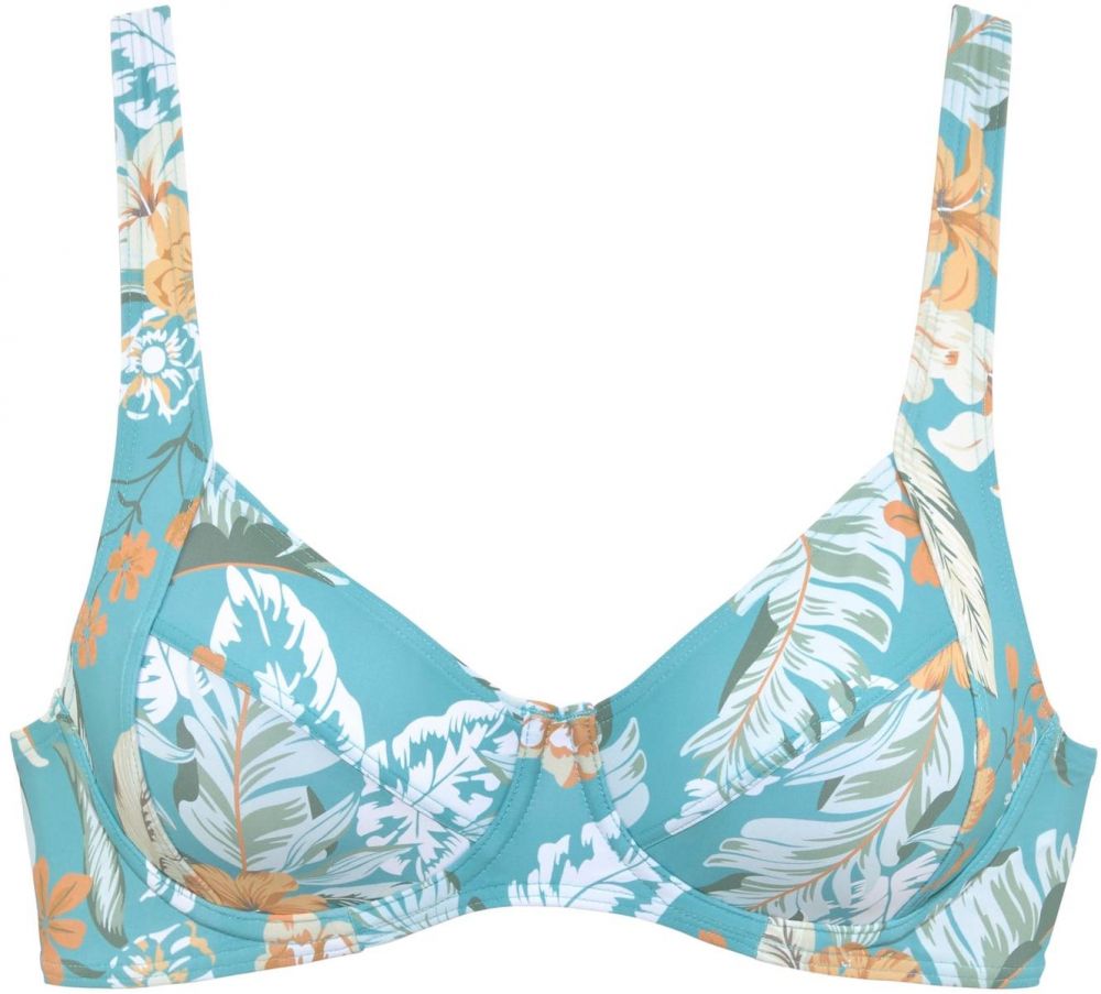 SUNSEEKER Bikinový top  krémová / modrá / kaki / oranžová