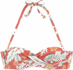 SUNSEEKER Bikinový top  svetlozelená / tmavozelená / svetlooranžová / tmavooranžová / biela