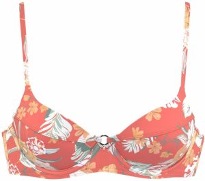 SUNSEEKER Bikinový top  zelená / oranžová / biela