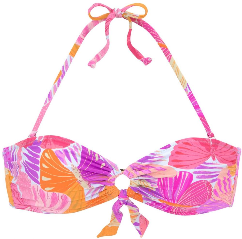 SUNSEEKER Bikinový top  fialová / oranžová / ružová / biela