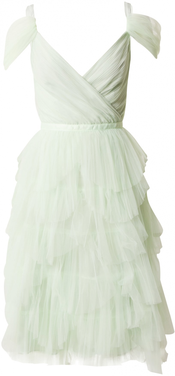 True Decadence Kokteilové šaty  pastelovo zelená