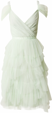 True Decadence Kokteilové šaty  pastelovo zelená
