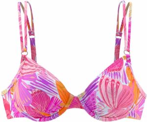 SUNSEEKER Bikinový top  svetlomodrá / fialová / oranžová / ružová