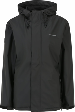 Kapten & Son Funkčná bunda 'Everyday Rain Jacket Short'  svetlosivá / čierna