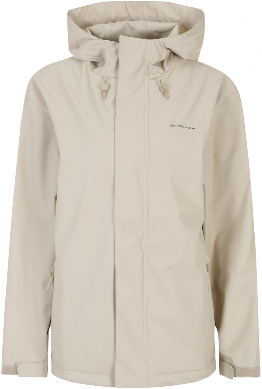 Kapten & Son Prechodná bunda 'Everyday Rain Jacket Short'  piesková / čierna