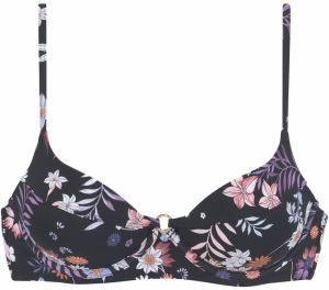 SUNSEEKER Bikinový top  tmavomodrá / fialová / pastelovo červená / čierna