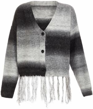 Jalene Kardigán  sivá / čierna / biela