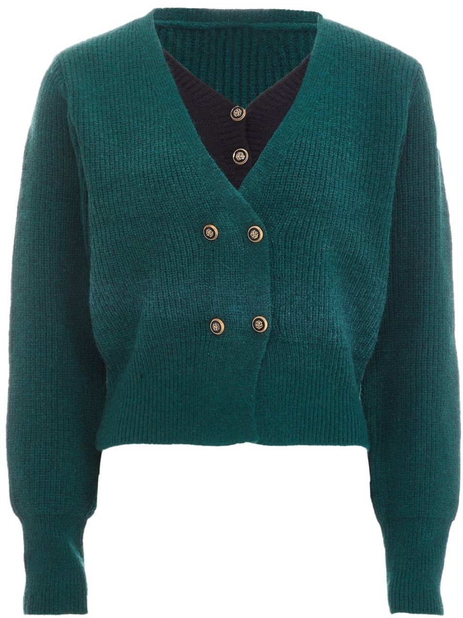 NALLY Kardigán  tmavozelená / čierna