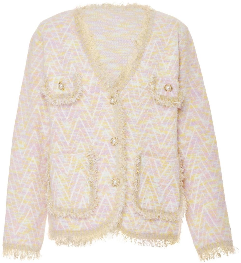 NALLY Kardigán  pastelovo žltá / orgovánová / biela