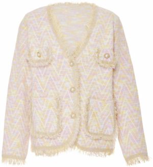 NALLY Kardigán  pastelovo žltá / orgovánová / biela