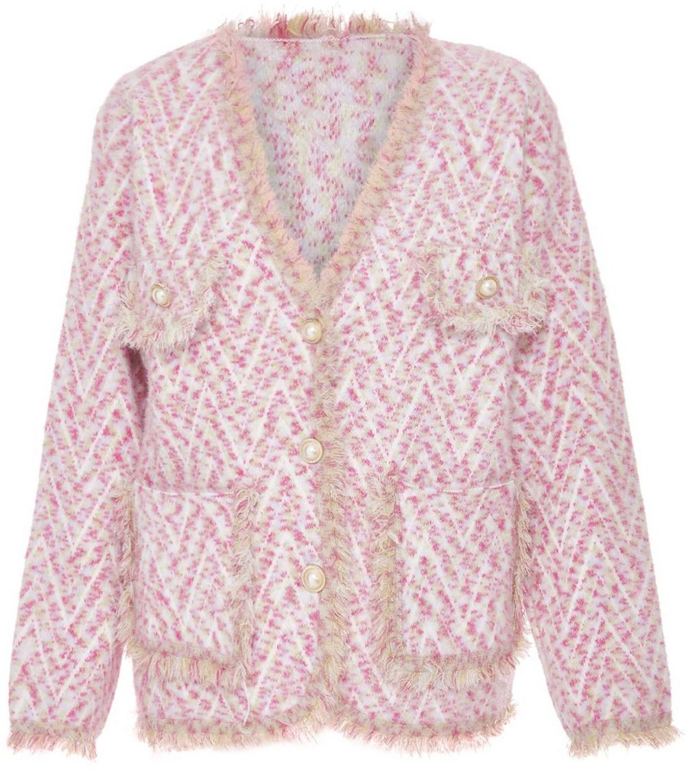 NALLY Kardigán  béžová / zlatá / ružová / biela