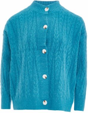 NALLY Kardigán  modrozelená / strieborná