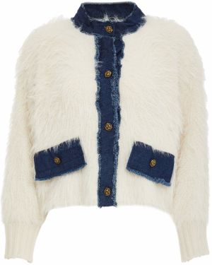 ALARY Kardigán  modrá denim / biela ako vlna