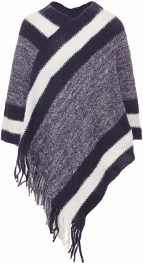 ALARY Pelerína  námornícka modrá / modrá melírovaná / biela