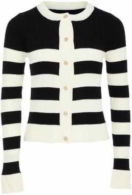 paino Kardigán  čierna / biela ako vlna