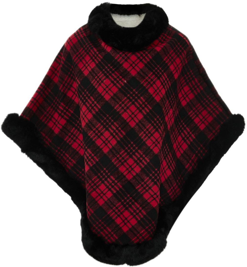 IMALA Pelerína  červená / čierna