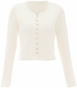 NAEMI Kardigán  biela ako vlna