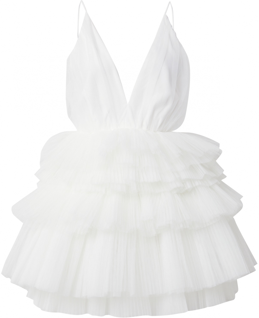 True Decadence Kokteilové šaty  biela