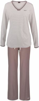 H.I.S Pyžamo  tmavošedá / biela