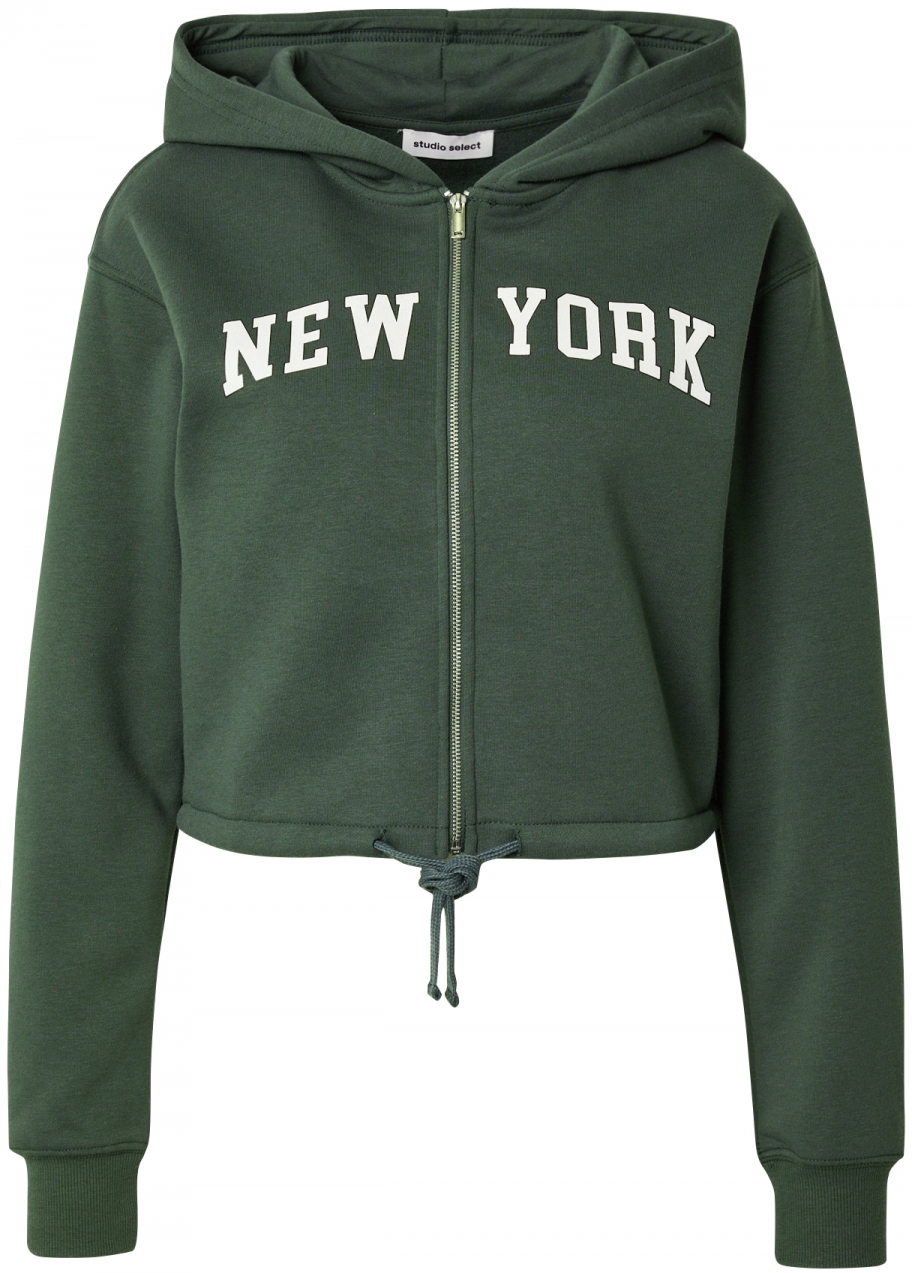 studioselect Tepláková bunda 'Maja'  smaragdová / biela