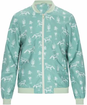 COSIMON Prechodná bunda  tyrkysová / pastelovo zelená / šedobiela