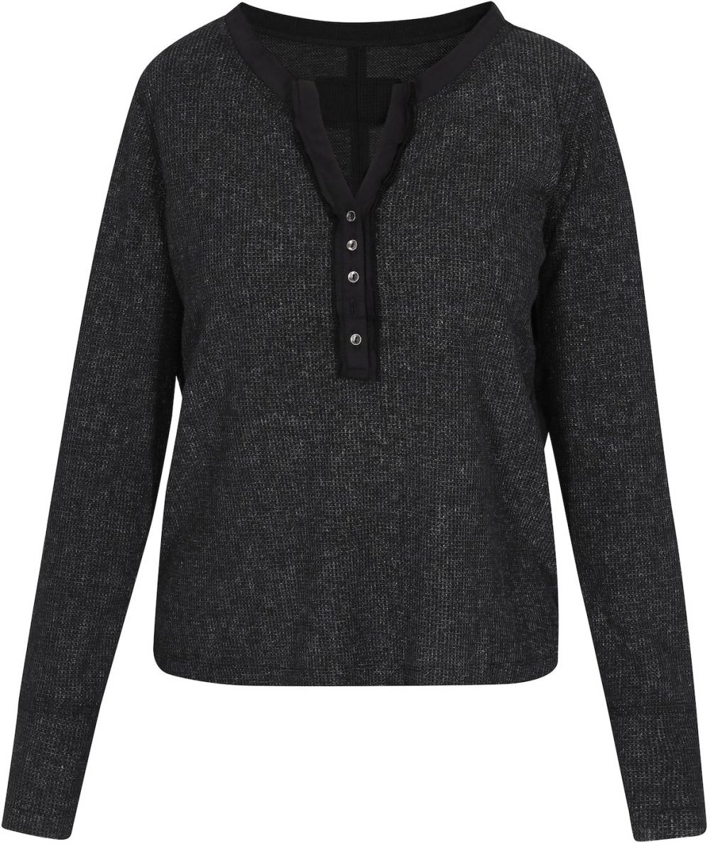 SANIKA Tričko  čierna melírovaná