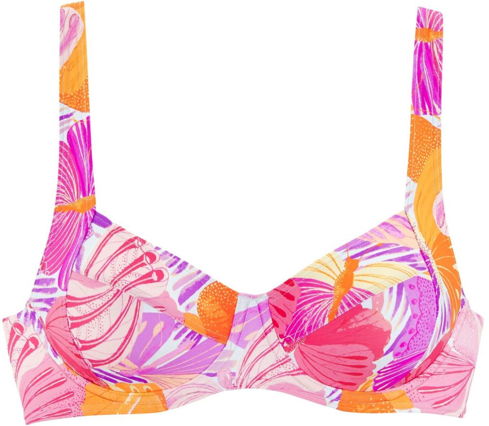 SUNSEEKER Bikinový top  fialová / oranžová / ružová / malinová