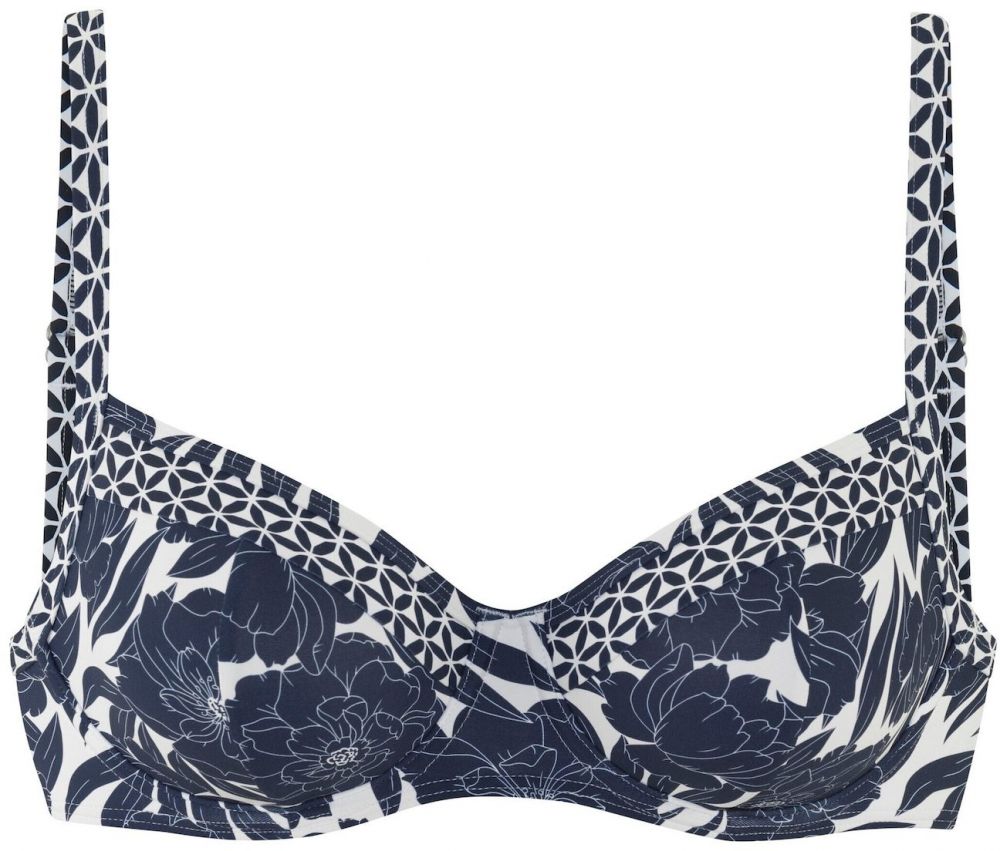 SUNSEEKER Bikinový top  námornícka modrá / biela