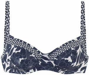 SUNSEEKER Bikinový top  námornícka modrá / biela