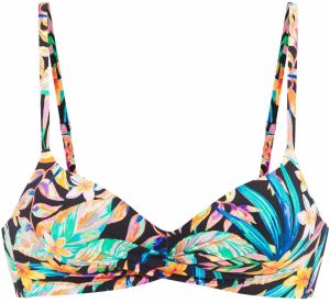 SUNSEEKER Bikinový top  modrá / šafránová / fialová / čierna